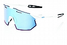 100% Hypercraft SQ Sunglasses  Soft Tact White/HiPER Blue Multilayer Lens