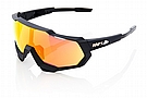 100% Speedtrap Sunglasses Soft Tact Black/HiPER Red Mirror Lens