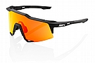 100% Speedcraft Sunglasses Soft Tact Black - HiPER Red Multilayer Mirror Lens