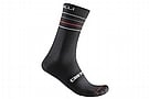 Castelli Mens Endurance 15 Sock Black/Silver Gray-Red