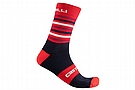 Castelli Mens Gregge 15 Sock Red/Savile Blue