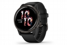 Garmin Venu 2 GPS Smartwatch Slate Bezel w/Black Case and Silicone Band