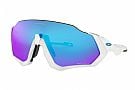 Oakley Flight Jacket Sunglasses Polished White/Matte White - Prizm Sapphire Lenses