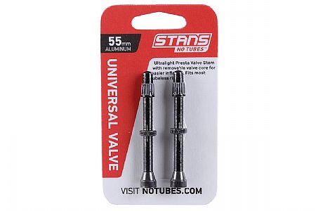 Stans No Tubes 35mm Presta Universal Valve Stem Carded Pair for Mountain 