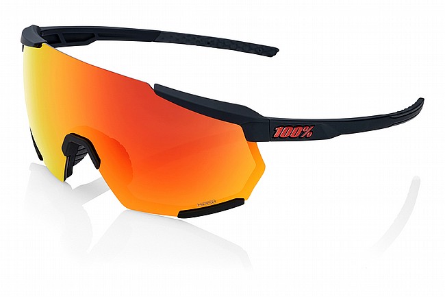 100% Racetrap 3.0 Sunglasses Soft Tact Black/HiPER Red Multilayer Mirror Lens