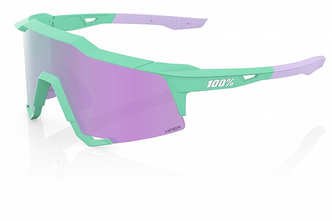 100% Speedcraft Sunglasses Soft Tact Mint/HiPER Lavender Mirror Lens
