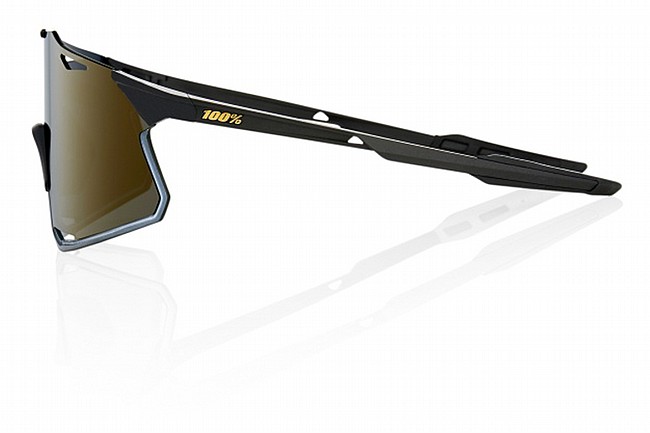 100% Hypercraft Sunglasses Matte Black/Soft Gold Mirror Lens