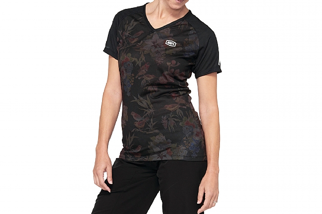 100% Womens Airmatic Jersey Black Floral