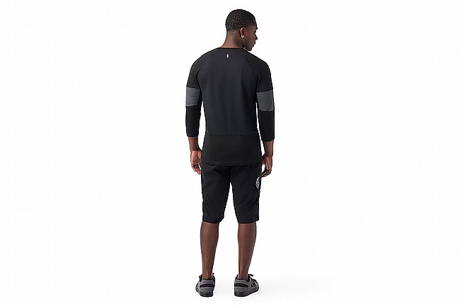 Smartwool Mens Mountain Bike 3/4 Sleeve Jersey Black/Charcoal Heather