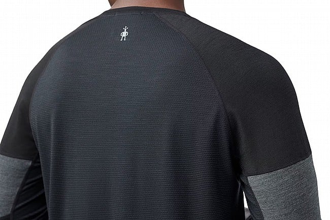 Smartwool Mens Mountain Bike 3/4 Sleeve Jersey Black/Charcoal Heather