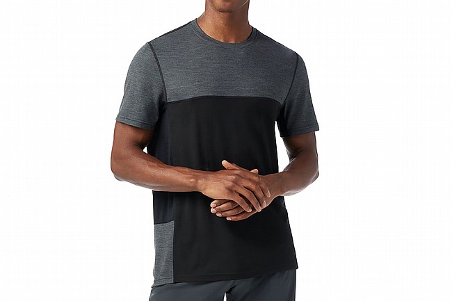 Smartwool Mens Mountain Bike Short Sleeve Jersey Black/Charcoal Heather