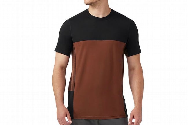 Smartwool Mens Mountain Bike Short Sleeve Jersey Sable Brown/Black