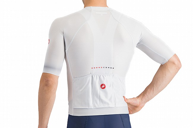 Castelli Mens Climbers A/C Jersey Silver Grey/Red