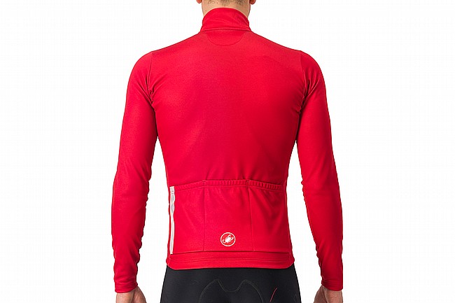 Castelli Mens Entrata Thermal Jersey Pompeian Red/Silver Gray
