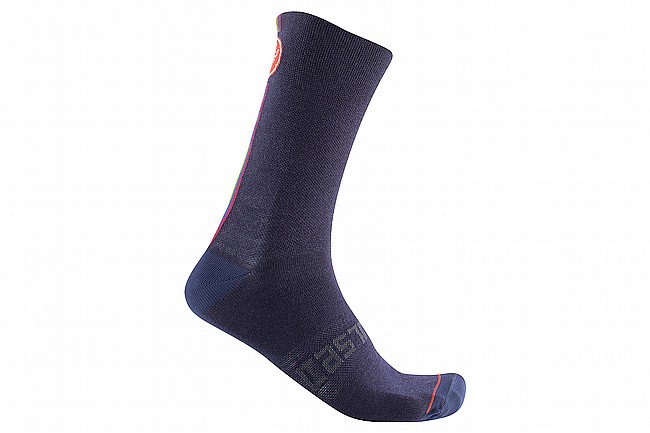 Castelli Mens Racing Stripe 18 Sock Savile Blue