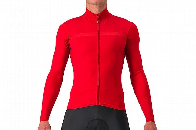 Castelli Mens Pro Thermal Mid LS Jersey Pompeian Red