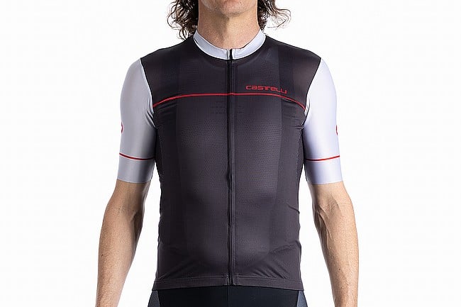 Castelli Mens Competizione 3 Jersey LTD Dark Gray/Silver Gray/Red