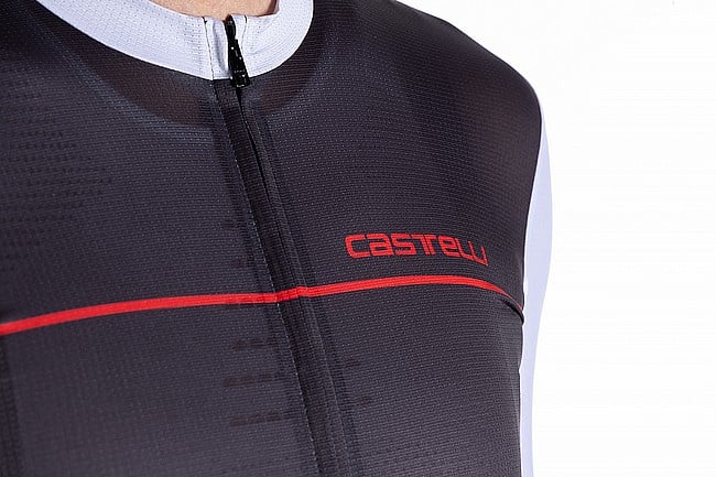 Castelli Mens Competizione 3 Jersey LTD Dark Gray/Silver Gray/Red