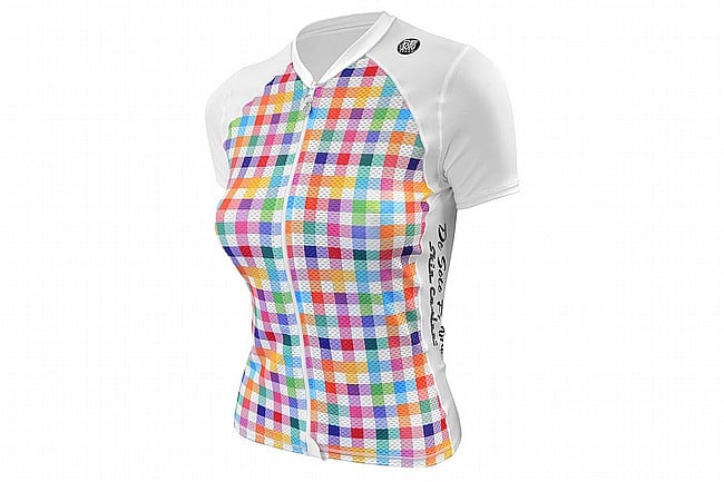 De Soto Womens Skin Cooler Full Zip Tri Top Retro Gingham