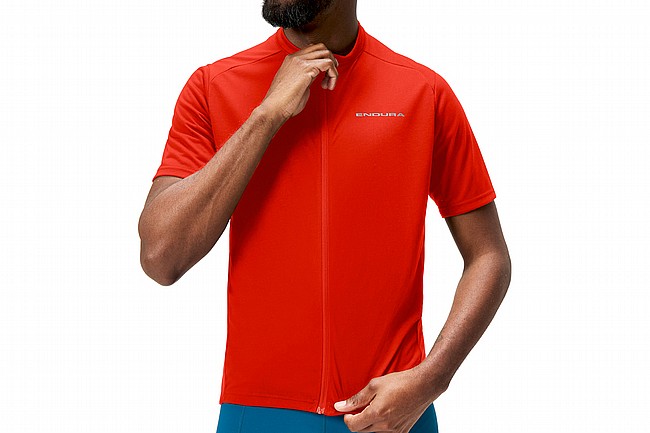 Endura Mens Loop SS Zipped Jersey Flame Red