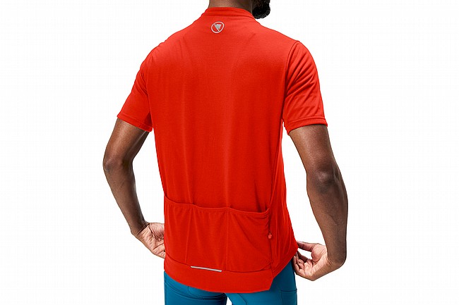 Endura Mens Loop SS Zipped Jersey Flame Red