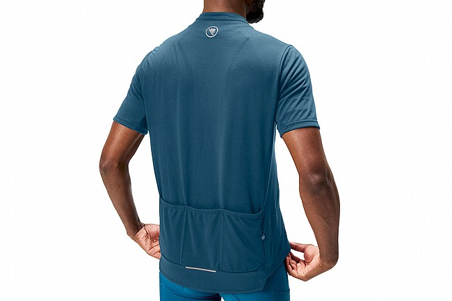 Endura Mens Loop SS Zipped Jersey Barra Blue