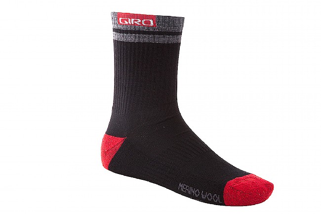 Giro Winter Merino Sock ( Discontinued Colors) Black/Red