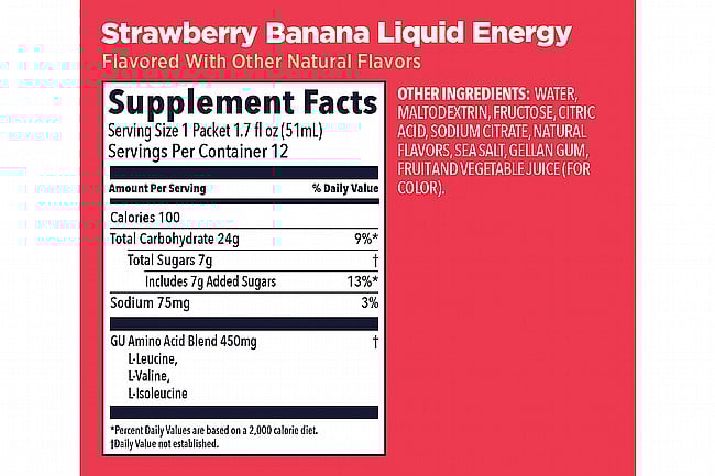 GU Liquid Energy Gel (Box of 12) Strawberry Banana 