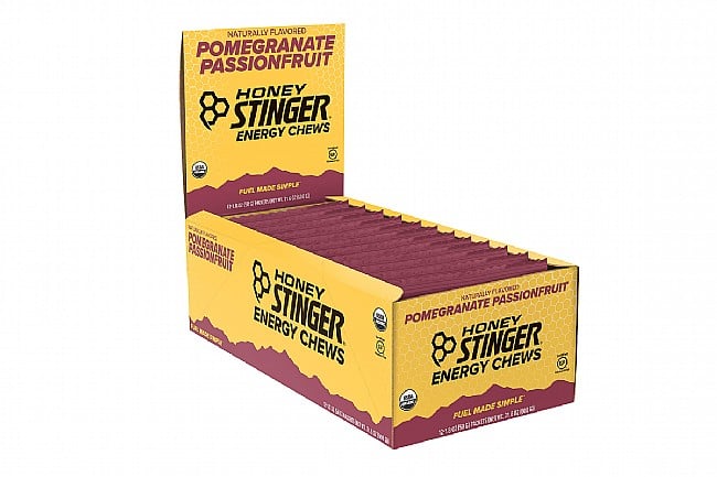 Honey Stinger Organic Energy Chews (Box of 12) Pomegranate Passion Fruit
