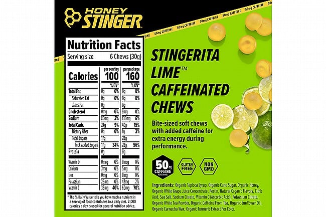 Honey Stinger Plus+ Performance Chews (Box of 12) Stingerita Lime 
