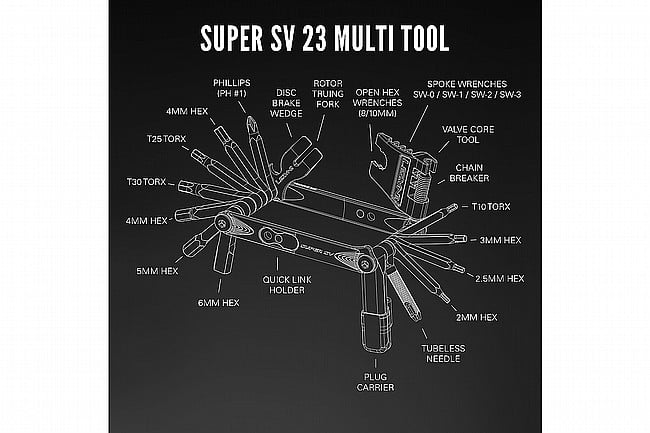 Lezyne Super SV Multi-Tool 23 - Silver