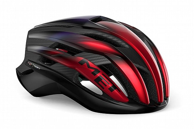 MET Trenta 3k Carbon Mips Helmet Red Iridescent Glossy