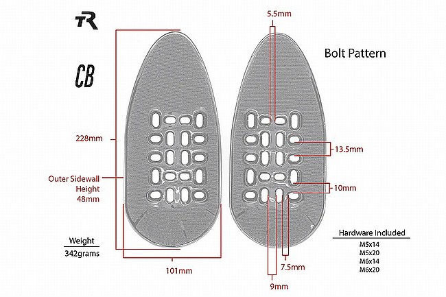 TriRig Closed Back Carbon Arm Cups 