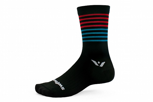 Swiftwick Aspire Seven - Stripe Black / Red / Blue
