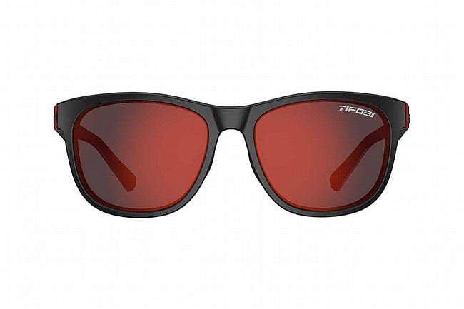 Tifosi Swank Sunglasses Crimson/Onyx, Smoke Red