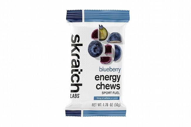 Skratch Labs Sport Energy Chews (Box of 10) Blueberry (w/ Caffeine)