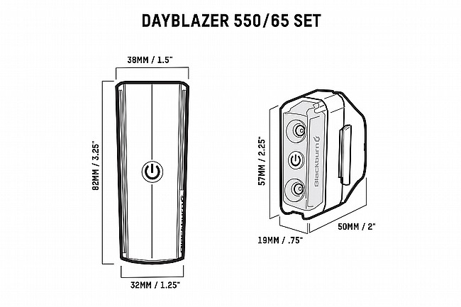 Blackburn Dayblazer 550 Front / 65 Rear Light Set 