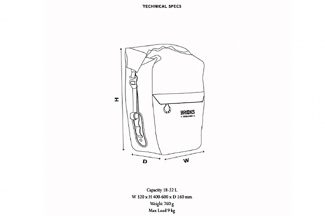 Brooks Scape Pannier Large Dimensions