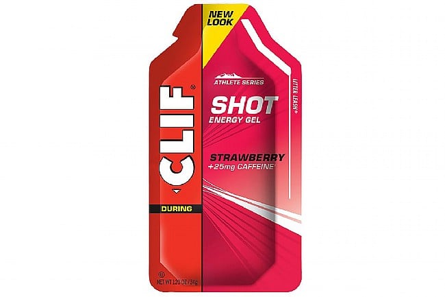 Clif Shot Energy Gels (Box of 24) Strawberry w/ 25mg caffeine