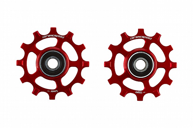 CeramicSpeed Shimano 11s NW Pulley Wheels Red - 12T Narrow Wide