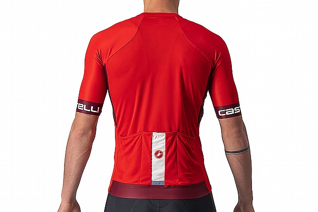 Castelli Mens Entrata VI Jersey Red/Bordeaux-Ivory