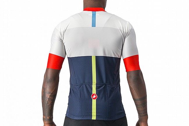 Castelli Mens Sezione Jersey Belgian Blue/Ivory-Mastice-Fiery Red