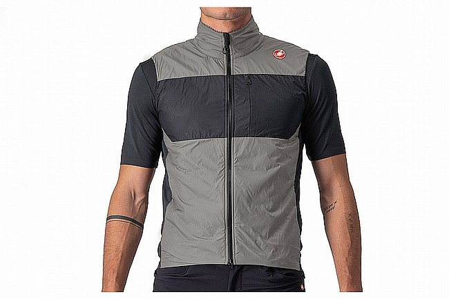 Castelli Mens Unlimited Puffy Vest Nickel Gray/Dark Gray