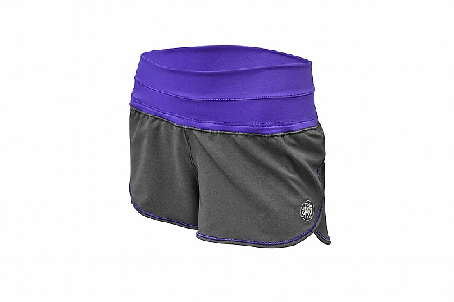 De Soto Womens Run Short Graphite/Purple - Small