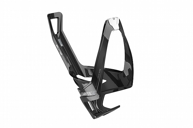 Elite Cannibal XC Bottle Cage Black Glossy w/ White Graphic