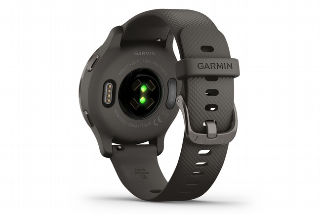 Garmin Venu 2S GPS Smartwatch Slate Bezel wi/Graphite/Silicone Band