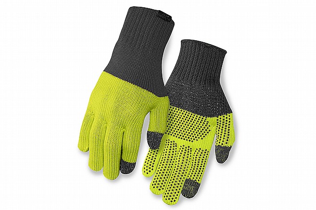 Giro Merino Wool Glove Grey/Wild Lime