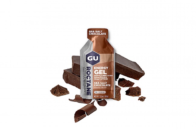 GU Roctane Energy Gel (Box of 24) Sea Salt Chocolate w/35mg of Caffeine