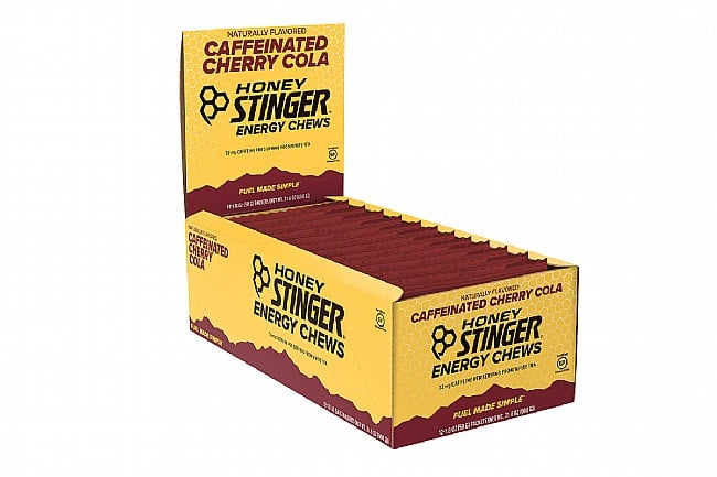 Honey Stinger Organic Energy Chews (Box of 12) Cherry Cola (with Caffeine)