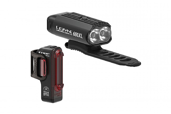 Lezyne Micro Drive 600XL / Strip Drive Light Set Lezyne Micro Drive 600XL Front / Strip Drive Rear Lights